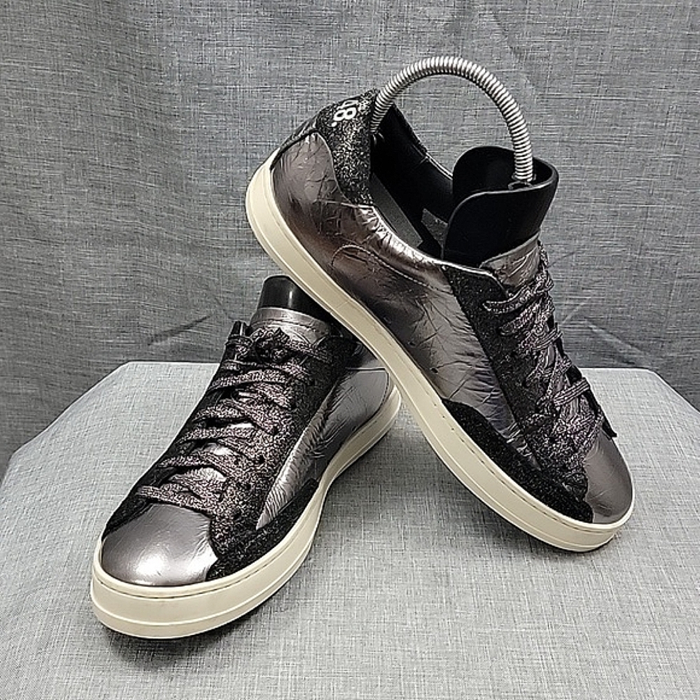 P448 John metallic low top sneakers women's SZ 40